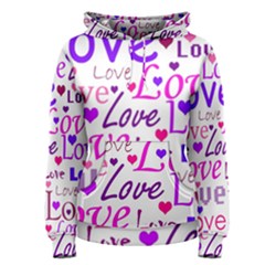 Love Pattern Women s Pullover Hoodie by Valentinaart