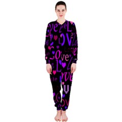 Love Pattern 2 Onepiece Jumpsuit (ladies)  by Valentinaart