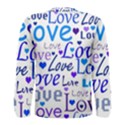 Blue and purple love pattern Men s Long Sleeve Tee View2