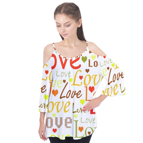 Valentine s Day Pattern Flutter Tees by Valentinaart