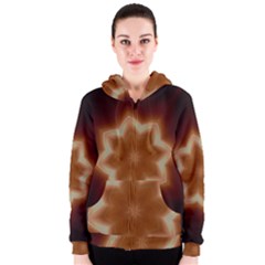 Christmas Flower Star Light Kaleidoscopic Design Women s Zipper Hoodie by yoursparklingshop