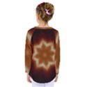 Christmas Flower Star Light Kaleidoscopic Design Kids  Long Sleeve Tee View2