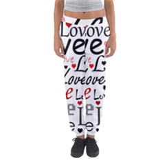 Love Pattern - Red Women s Jogger Sweatpants by Valentinaart