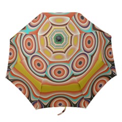 Oval Circle Patterns Folding Umbrellas