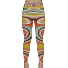 Oval Circle Patterns Classic Yoga Leggings by digitaldivadesigns