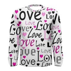 Love Pattern - Magenta Men s Long Sleeve Tee by Valentinaart