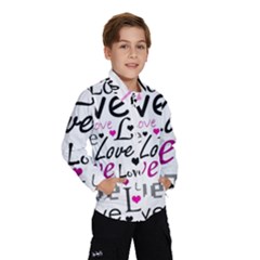 Love Pattern - Magenta Wind Breaker (kids) by Valentinaart