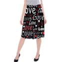 Red Love pattern Midi Beach Skirt View1