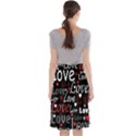 Red Love pattern Midi Beach Skirt View2