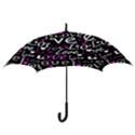 Valentine s day pattern - purple Hook Handle Umbrellas (Small) View3