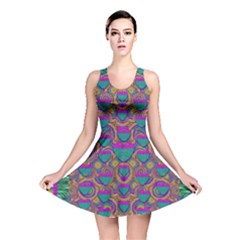 Merry Love In Heart  Time Reversible Skater Dress by pepitasart