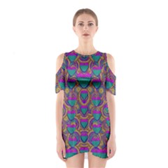 Merry Love In Heart  Time Cutout Shoulder Dress by pepitasart