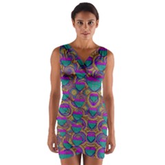 Merry Love In Heart  Time Wrap Front Bodycon Dress by pepitasart