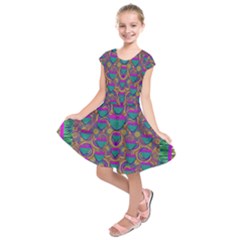 Merry Love In Heart  Time Kids  Short Sleeve Dress by pepitasart