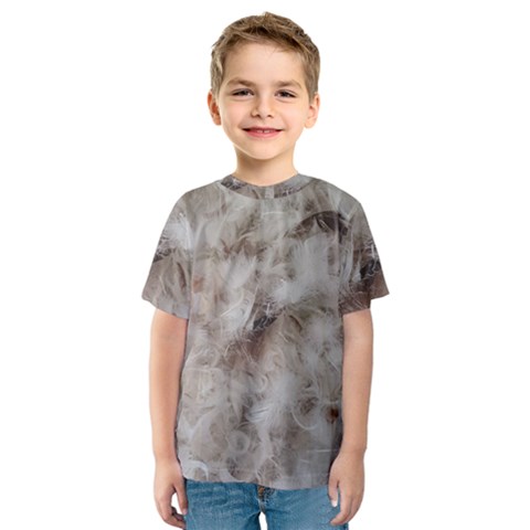 Down Comforter Feathers Goose Duck Feather Photography Kids  Sport Mesh Tee by yoursparklingshop