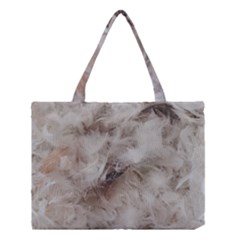 Down Comforter Feathers Goose Duck Feather Photography Medium Tote Bag by yoursparklingshop