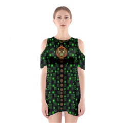 Tulips In The Night Of Stars Cutout Shoulder Dress by pepitasart