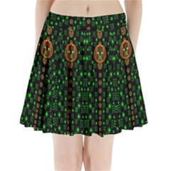 Tulips In The Night Of Stars Pleated Mini Skirt