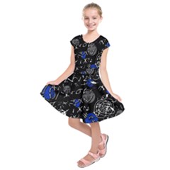 Blue Mind Kids  Short Sleeve Dress by Valentinaart