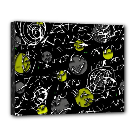 Yellow Mind Canvas 14  X 11  by Valentinaart