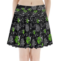 Green Mind Pleated Mini Skirt by Valentinaart