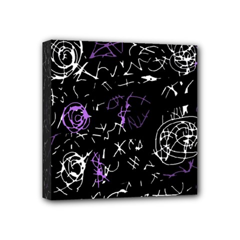 Abstract Mind - Purple Mini Canvas 4  X 4  by Valentinaart