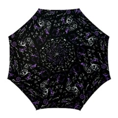 Abstract Mind - Purple Golf Umbrellas by Valentinaart