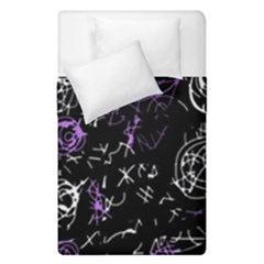 Abstract Mind - Purple Duvet Cover Double Side (single Size) by Valentinaart