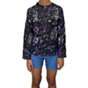 Abstract mind - purple Kids  Long Sleeve Swimwear View1