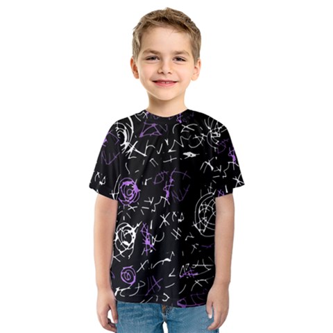 Abstract Mind - Purple Kids  Sport Mesh Tee by Valentinaart