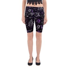 Abstract Mind - Purple Yoga Cropped Leggings by Valentinaart