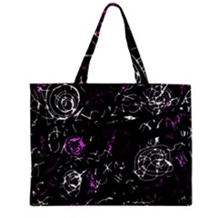 Abstract Mind - Magenta Zipper Mini Tote Bag by Valentinaart