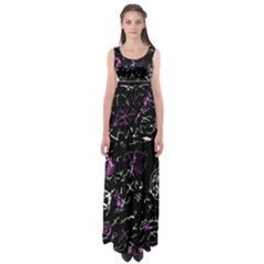 Abstract Mind - Magenta Empire Waist Maxi Dress by Valentinaart