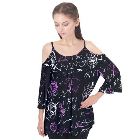 Abstract Mind - Magenta Flutter Tees by Valentinaart