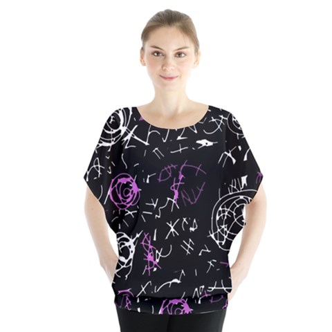 Abstract Mind - Magenta Blouse by Valentinaart