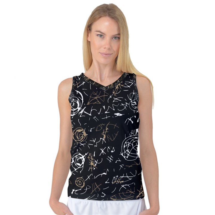 Abstract mind - brown Women s Basketball Tank Top