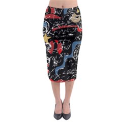 Confusion Midi Pencil Skirt by Valentinaart