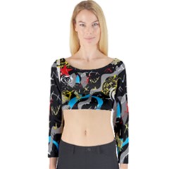 Confusion 2 Long Sleeve Crop Top by Valentinaart