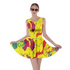 Yellow confusion Skater Dress