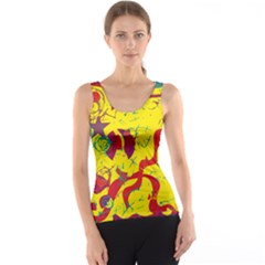 Yellow confusion Tank Top