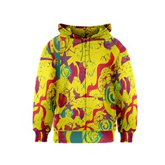 Yellow confusion Kids  Zipper Hoodie