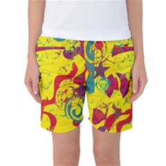 Yellow confusion Women s Basketball Shorts