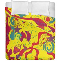 Yellow Confusion Duvet Cover Double Side (california King Size) by Valentinaart