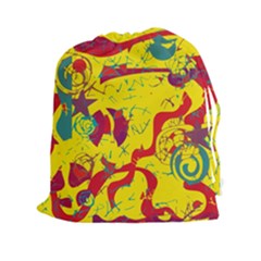 Yellow confusion Drawstring Pouches (XXL)