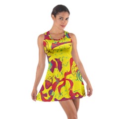 Yellow confusion Cotton Racerback Dress