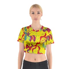 Yellow confusion Cotton Crop Top