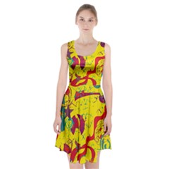 Yellow Confusion Racerback Midi Dress