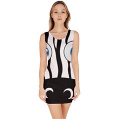 Blue Eye Zebra Sleeveless Bodycon Dress by Valentinaart