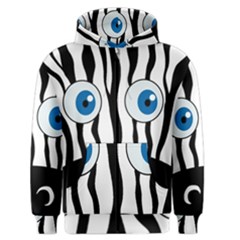 Blue Eye Zebra Men s Zipper Hoodie by Valentinaart