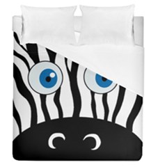 Blue Eye Zebra Duvet Cover (queen Size)